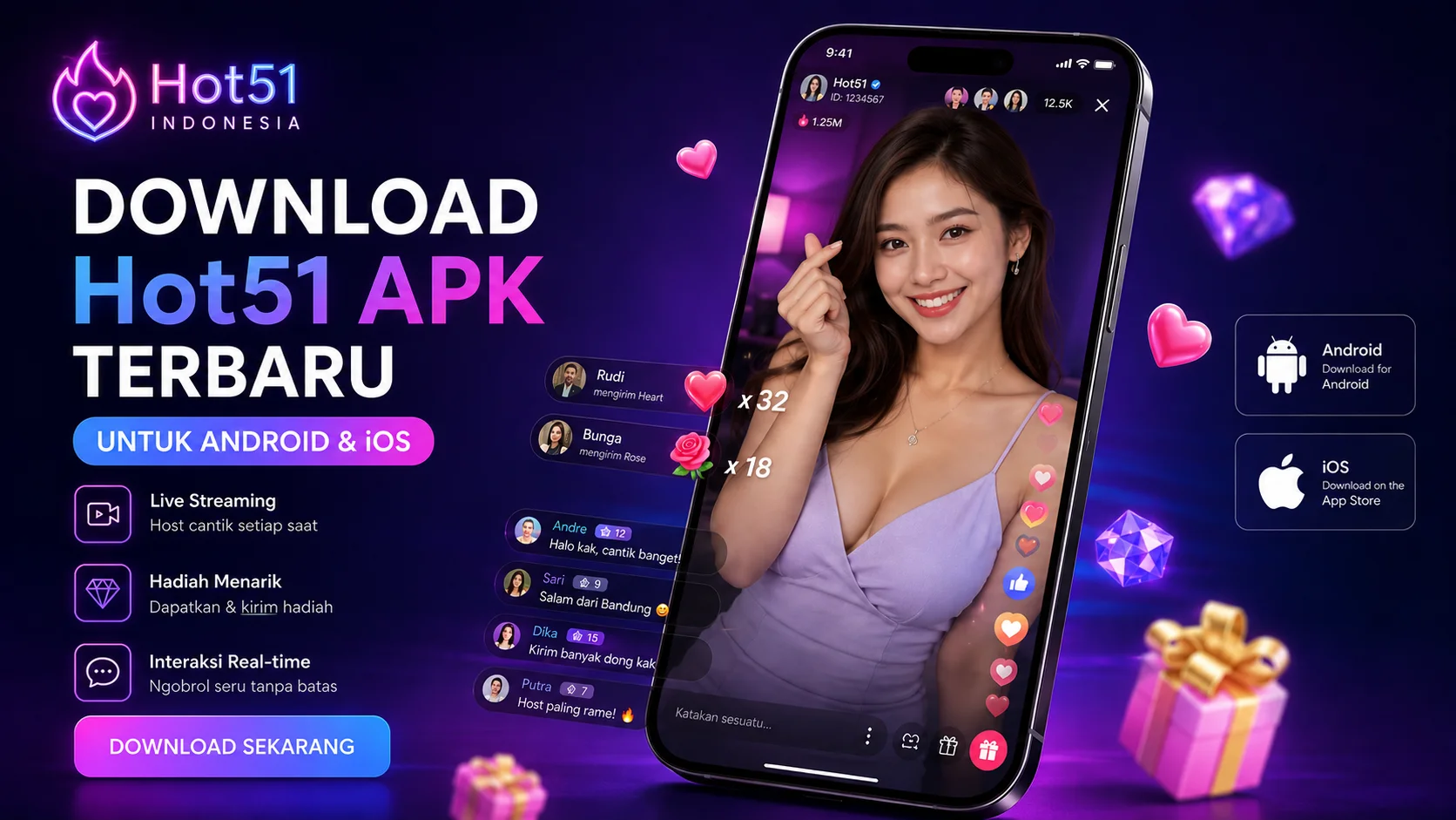 Hot51 APK Terbaru Indonesia – Download Aplikasi Live Streaming untuk Android dan iPhone